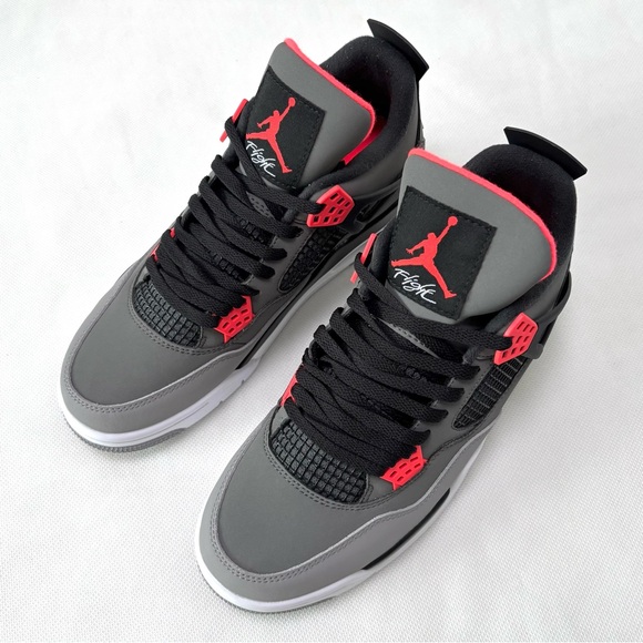 Jordan Other - Jordan 4 Retro Infrared-Men’s Athletic Shoes in Gray, Black and Red